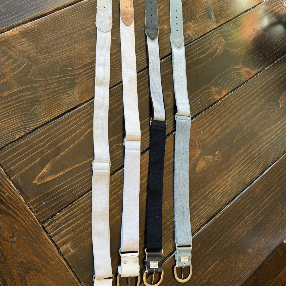 Softball Belt Set - Black, Gray, and White